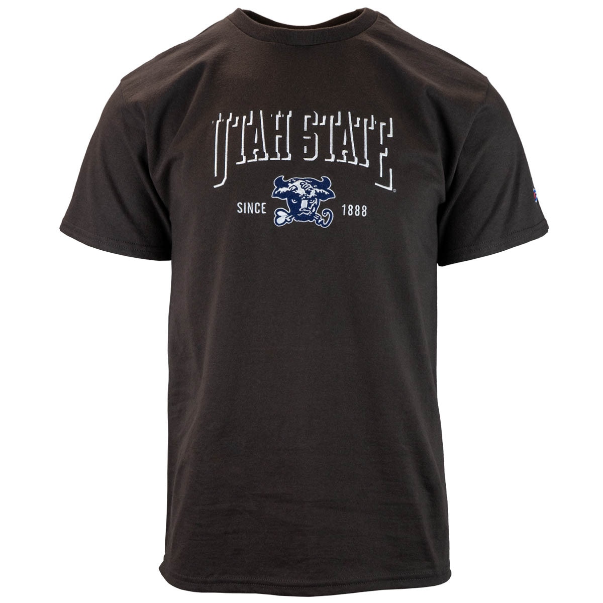 Champion Utah State embroidered brown unisex t-shirt